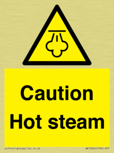 Caution Hot steam